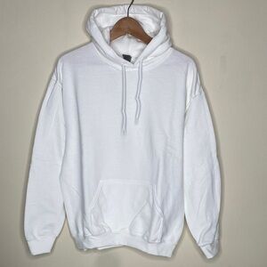 Gildan Classic White Hoodie for Men NEW